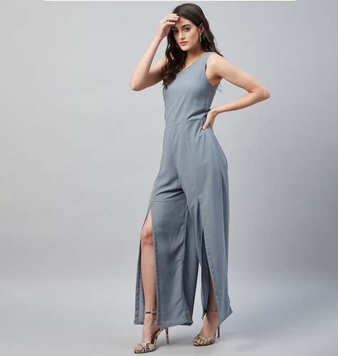Women One-Shoulder Basic Jumpsuit